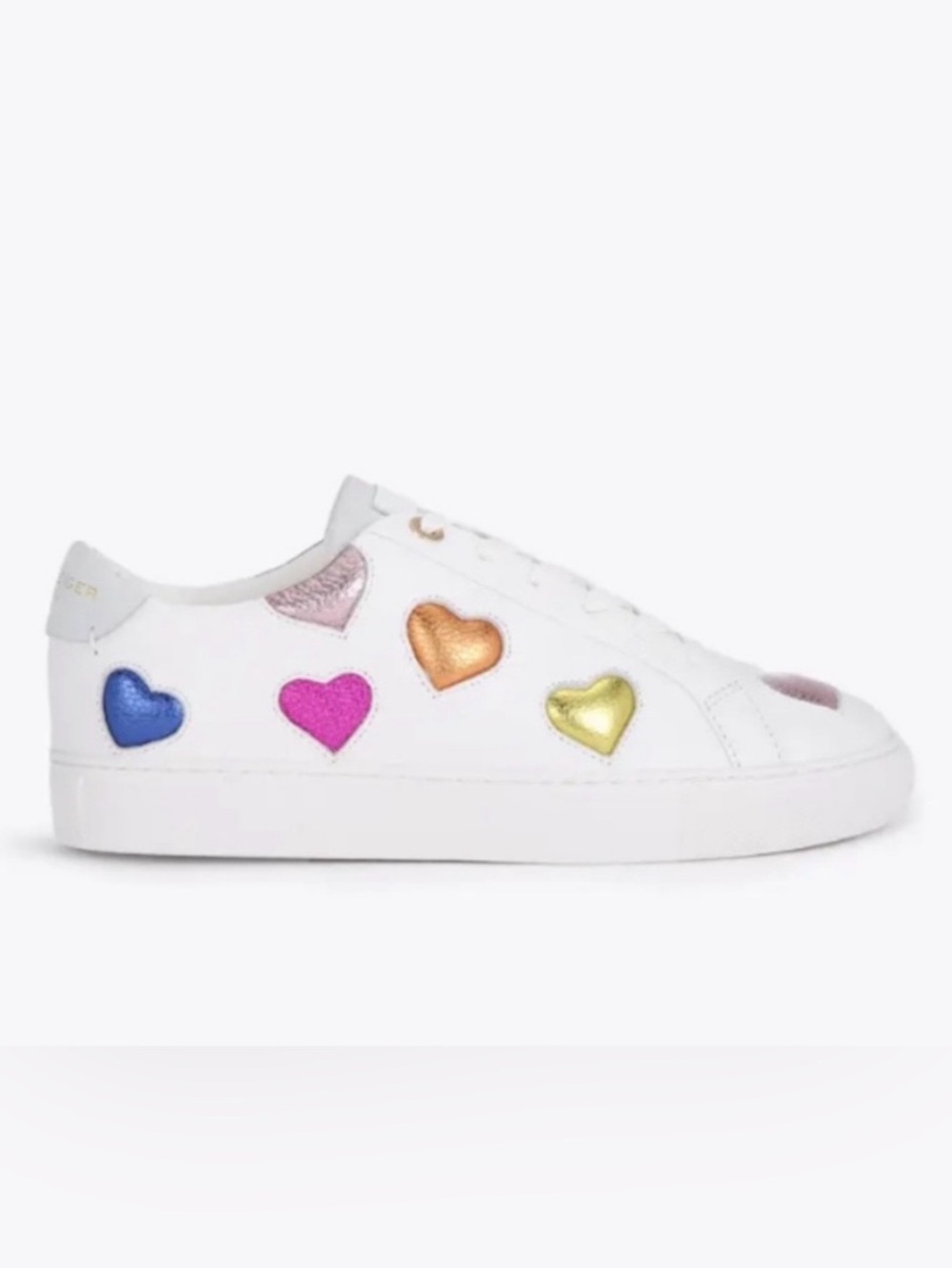 NWOT Kurt Geiger London "Lane Love" Leather Sneakers Size 40